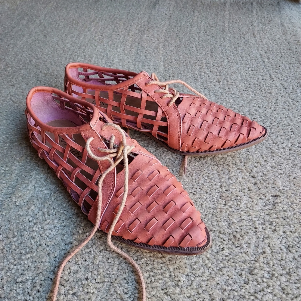 Coconuts by Matisse Pink Woven Flats